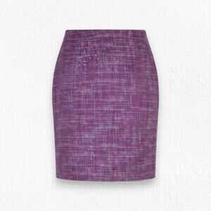 90s Vintage Pendleton Purple Pink Tweed Wool Mohair Blend USA Made Skirt Size 14